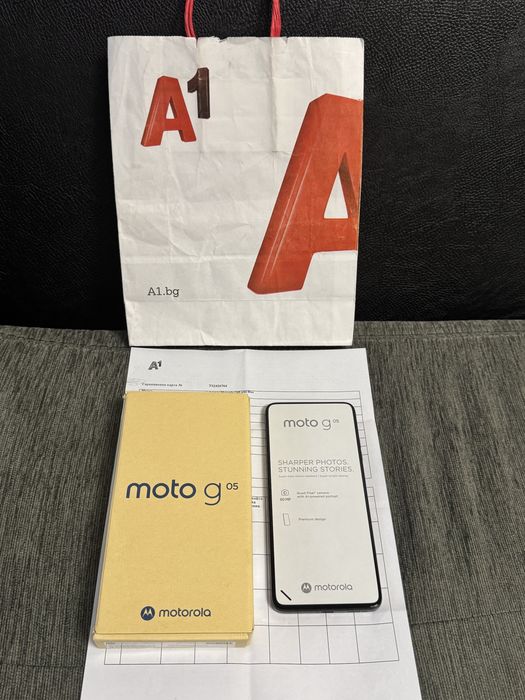 ЧИСТО НОВ 64GB Motorola g05 A1 Гаранция 2027г. Blue