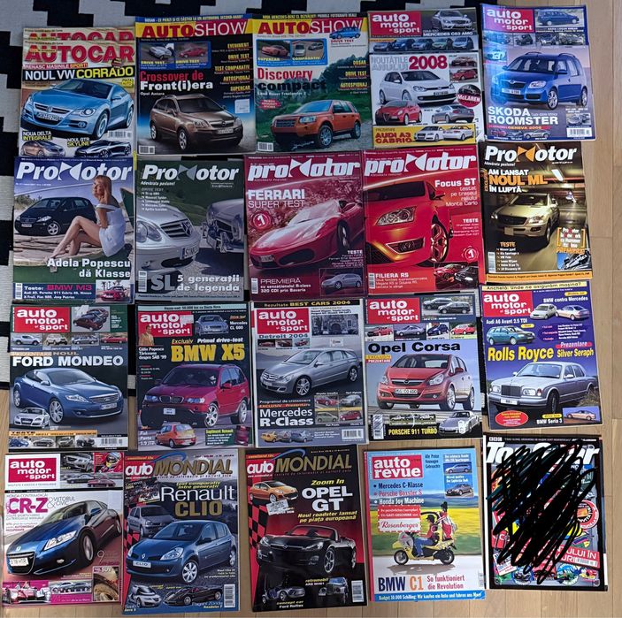Lot 35 reviste auto anii 2000 (supercar, top gear, AMS, etc)
