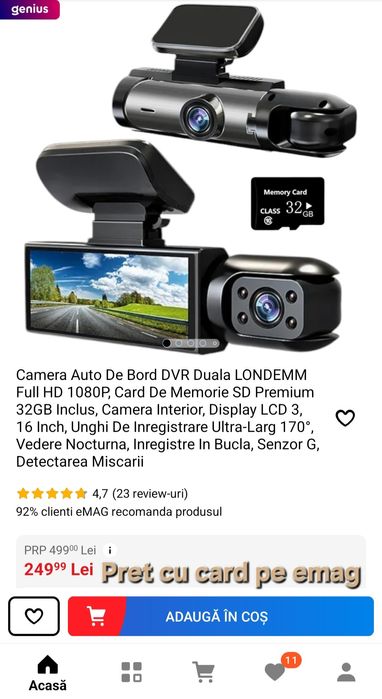 Camera bord full HD Noua