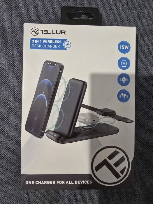 Vând 3 in 1 desk charger Tellur nou cu etichetă