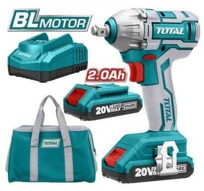 Bormasina impact cu acumulator TOTAL, 20 V, 2 Ah, Li-Ion