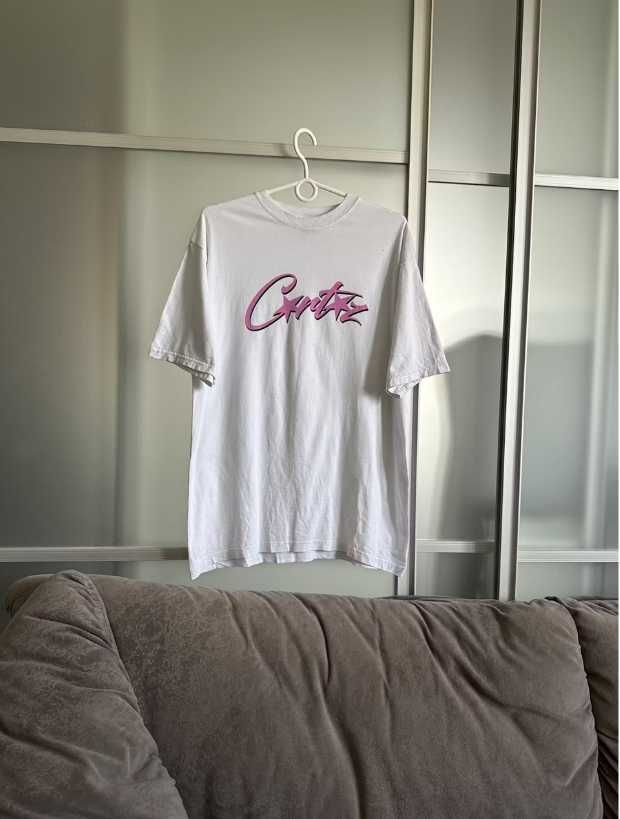 Corteiz pink logo tee