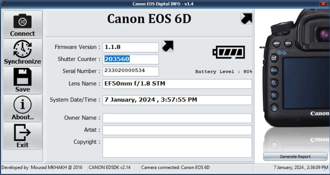 Canon 6D Body Fullframe DSLR