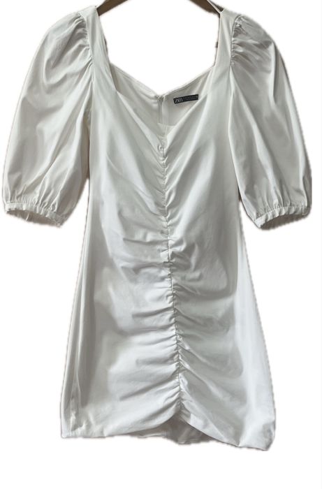 Rochie albă scurtă - Zara - Purtată o singură dată - Fără defecte- XS