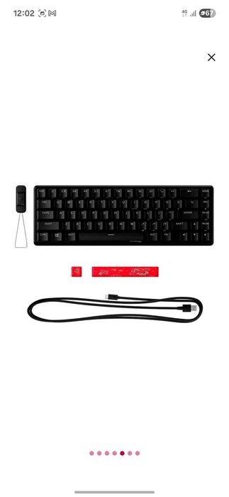 Tastatura Gaming mecanica HyperX Alloy Origins 65 Red, USB, Layout US