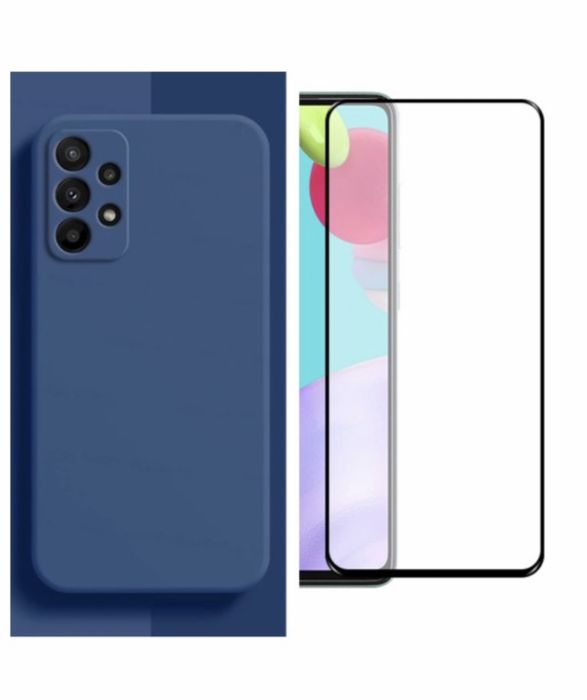 Samsung A24/A25/A33/A53/A54 Husa Alcantara Case + Folie Sticla Glass