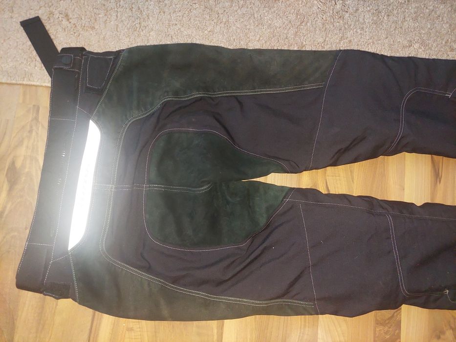 Pantaloni moto,piele și textil,firma Polo drive, XL (54-56)