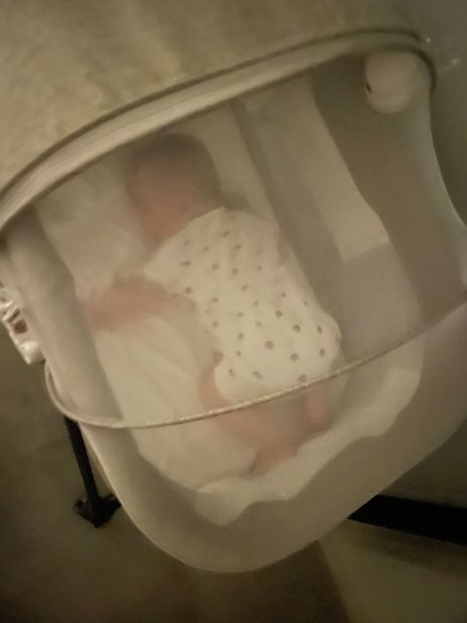 Patut bebelus pliabil / Co sleeper + Saltea reglabila - stare noua