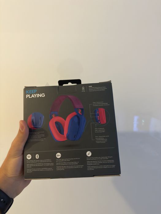 Căști wireless Logitech G435 Lightspeed Gaming-  Blue/Raspberry