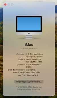 Apple IMac 21,5 " SSD+HDD 1 Terra impecabil.