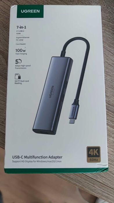 Adaptor USB C hub 7 in 1 HDMI 4K