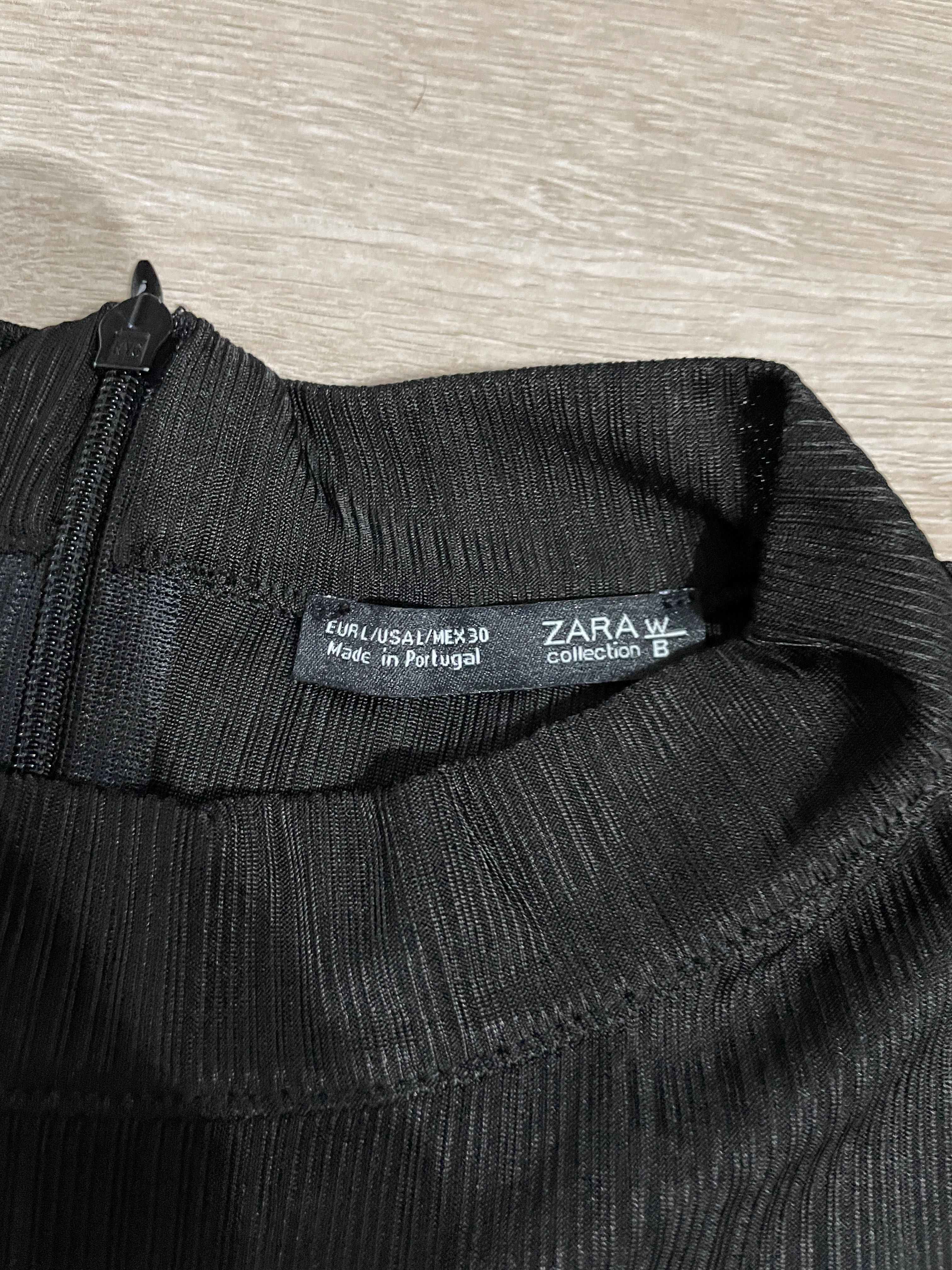 Bluza neagră Zara cu dantela