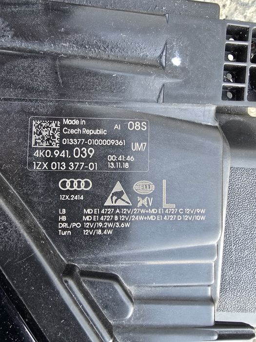 Far led full led Audi A6 C8 facelift