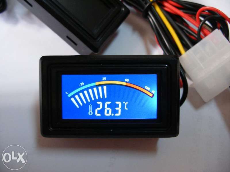 Панелен цифров LCD термометър със скала автомобил хладилник компютър