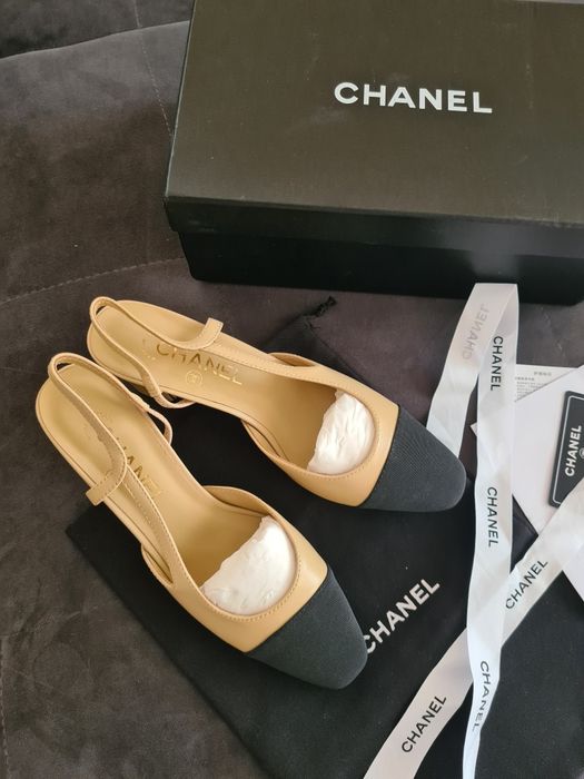 Pantofi Chanel nude - marime 36-40/piele naturala/premium full pack