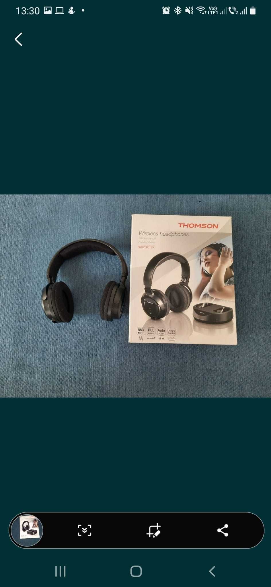 Căști wireless THOMPSON WHP3311BL si  Thompson WHP3001 BK