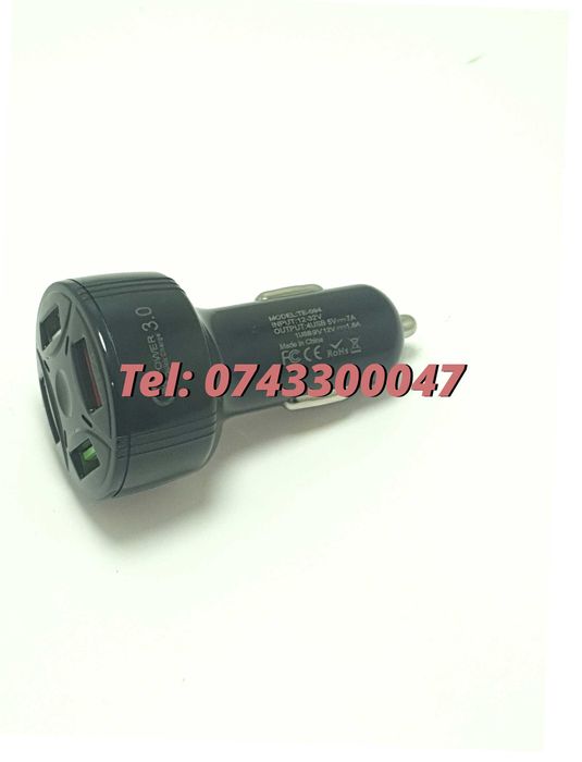 Superfastcharge Incarcator Auto Cu Patru Porturi Usb Partycharge