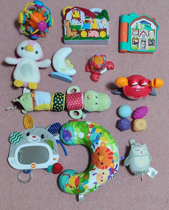 Играчки, дрънкалки, гризалки, шумящи, със звук, плюшени