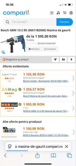 Bosch GBM 13-2 RE bormasina