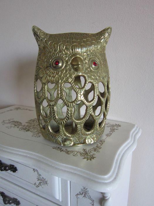 cadou rar  bronz masiv  Feng Shui Bufnita Franta 1960