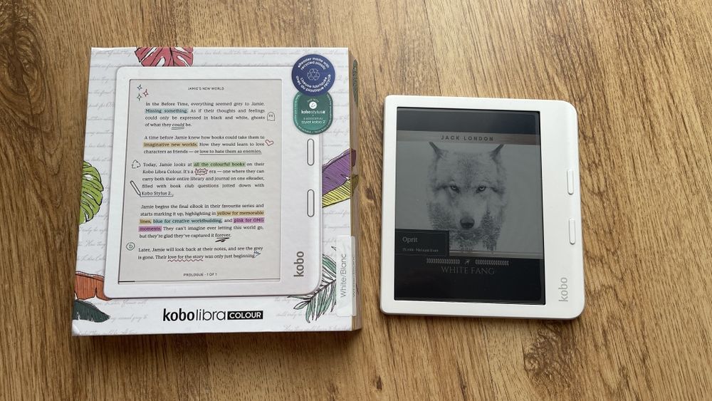 E-Book Reader Kobo Libra Colour 32gb Alb Ecran E-Ink Kaleido 7" Nou