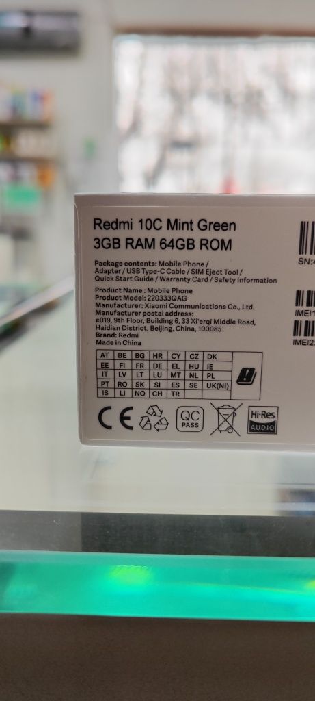 Redmi 10C new 3/64 mint green