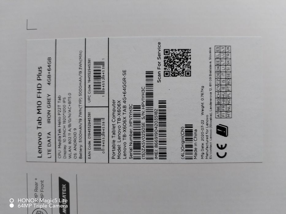 Tableta Lenovo Tab M10 FHD Plus