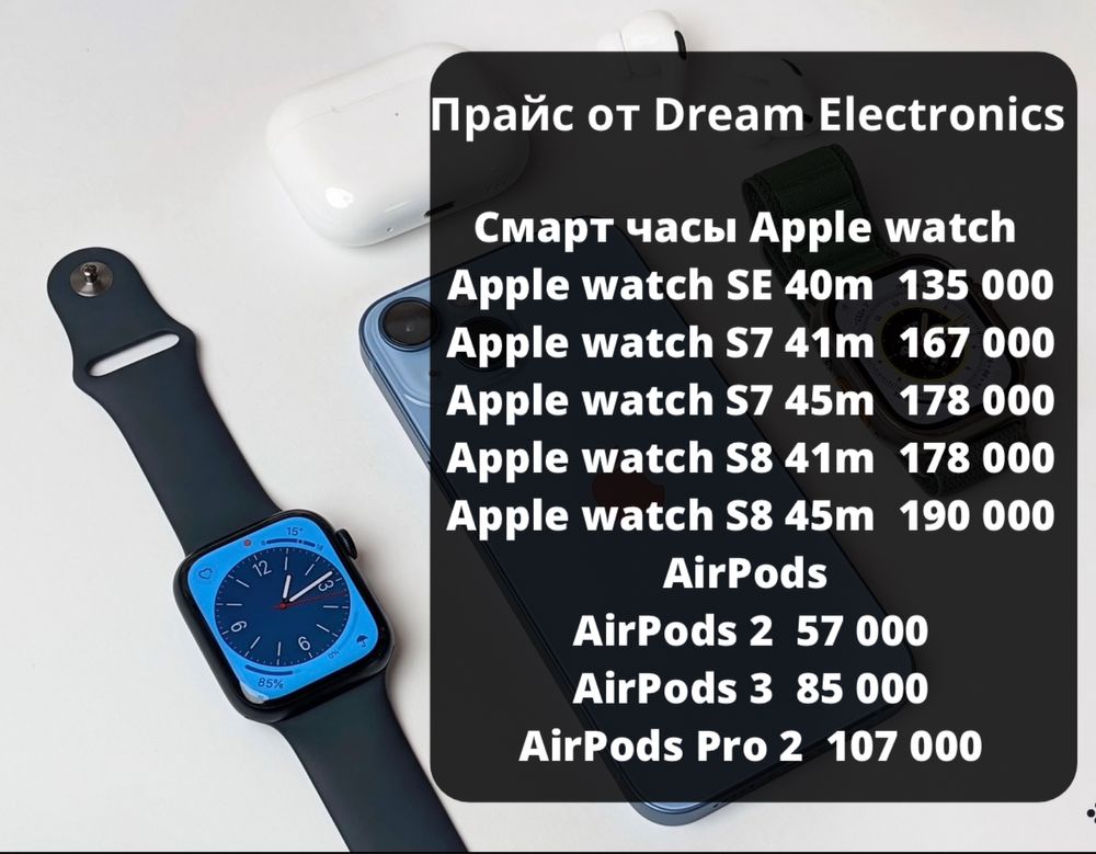 Продажа Apple Watch 7 и 8 series 41мм и 45мм