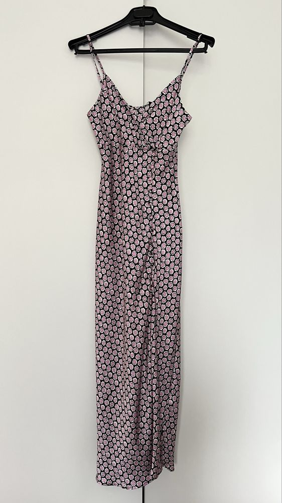Сатенена рокля Zara XS
