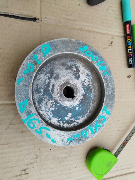 Fulie cu 2 curele de 10 mm de aluminiu