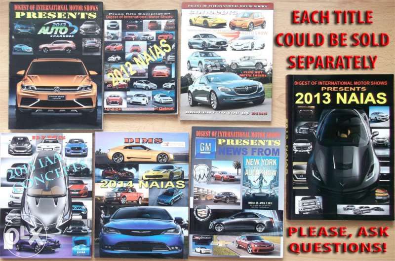 прес китове списания брошури каталози автомобили BMW Ferrari Cadillac