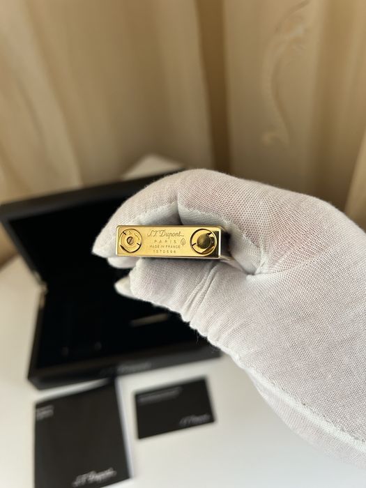 Луксозна запалка Dupont Ligne 2 Black & Gold – топ състояние
