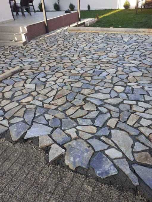 Piatra Naturală de Munte pentru Soclu, Fațade și Aleile Casei