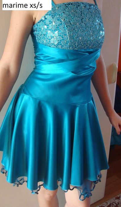 Rochie satin cu paiete sau neagra ocazie marime XS sau S mohito