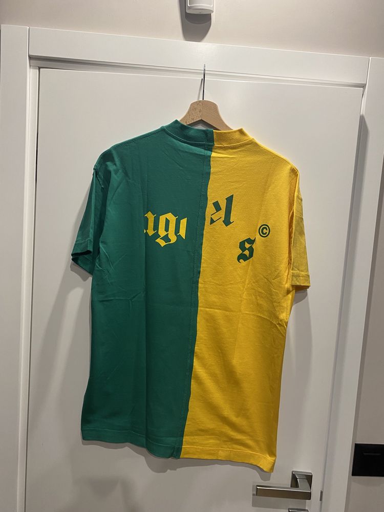 Тениска Palm Angels Broken Logo print Yellow/Green.НОВИ.100%оригинал.