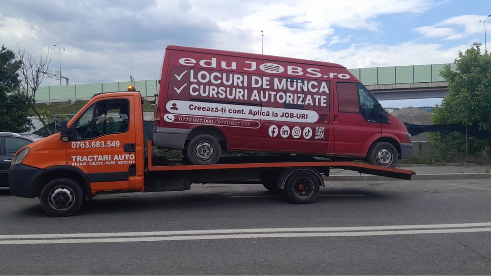 Tractari auto moto dube Transport rulote Platforma auto 24/7