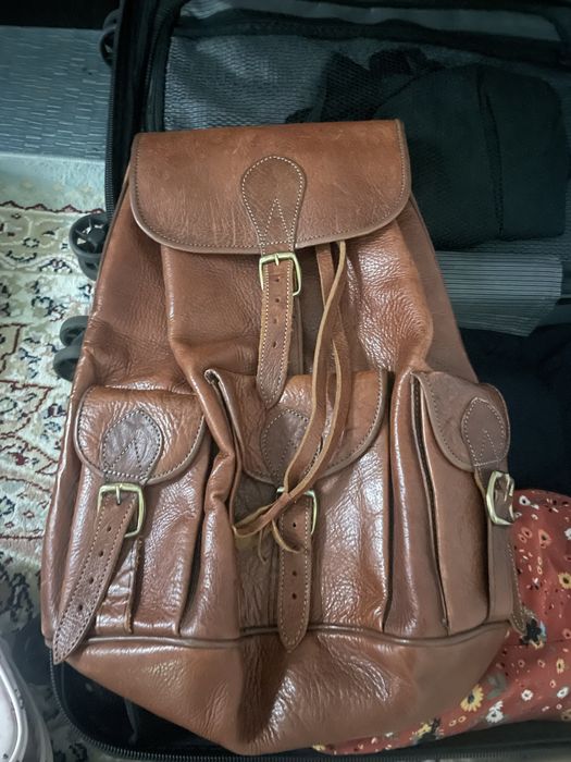 Рюкзак кожаная коричневая