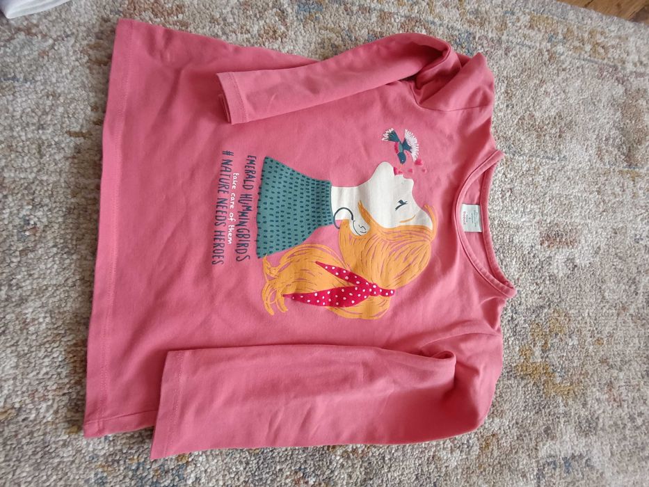 17 броя Памучни блузки за момиче -110 р-р