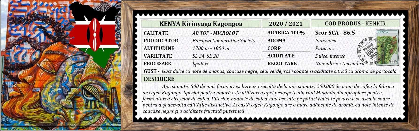 KENYA Kirinyaga Kagongo - MICROLOT 2022- Cafea Verde