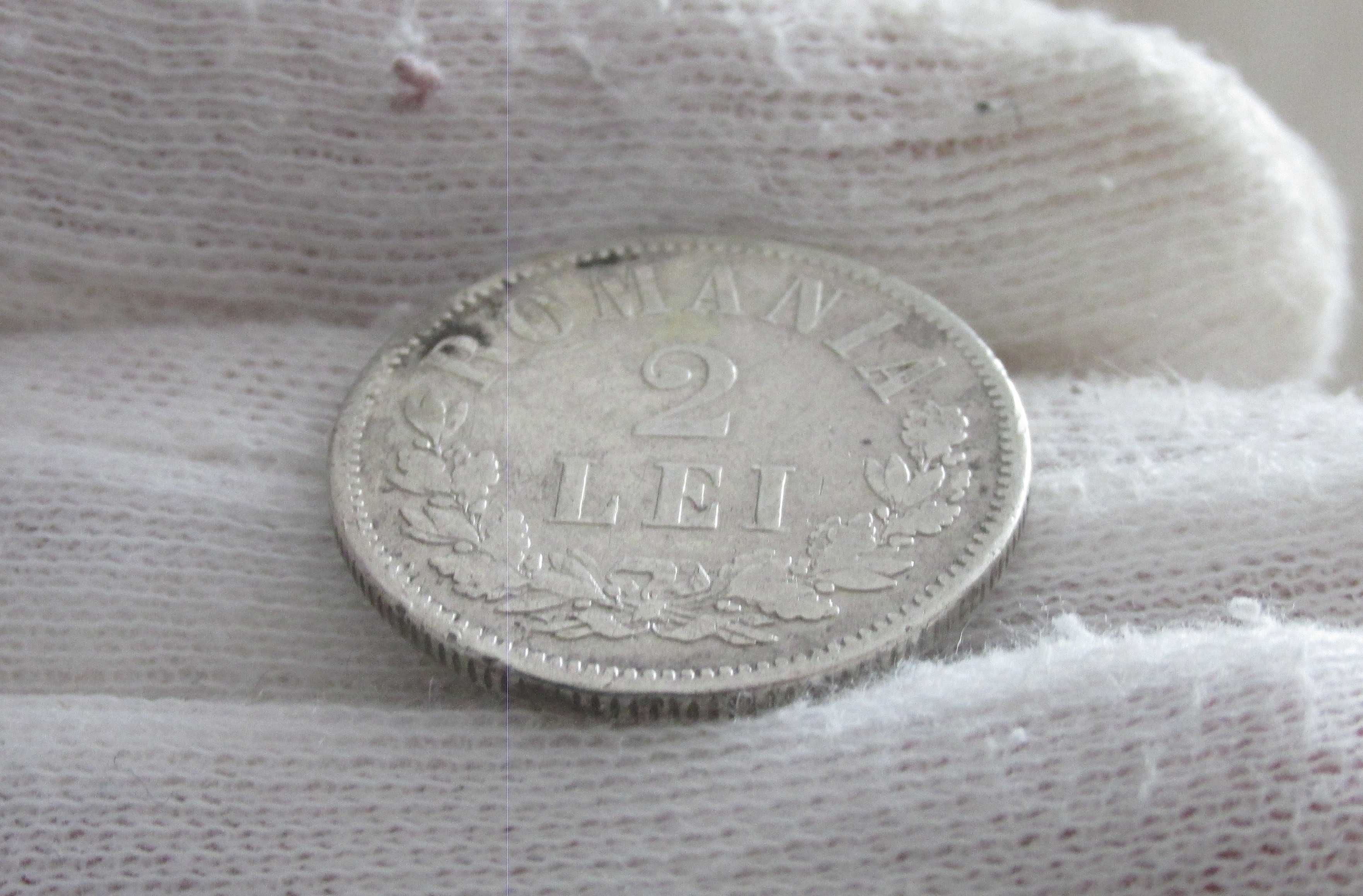 Moneda Argint 2 Lei 1873