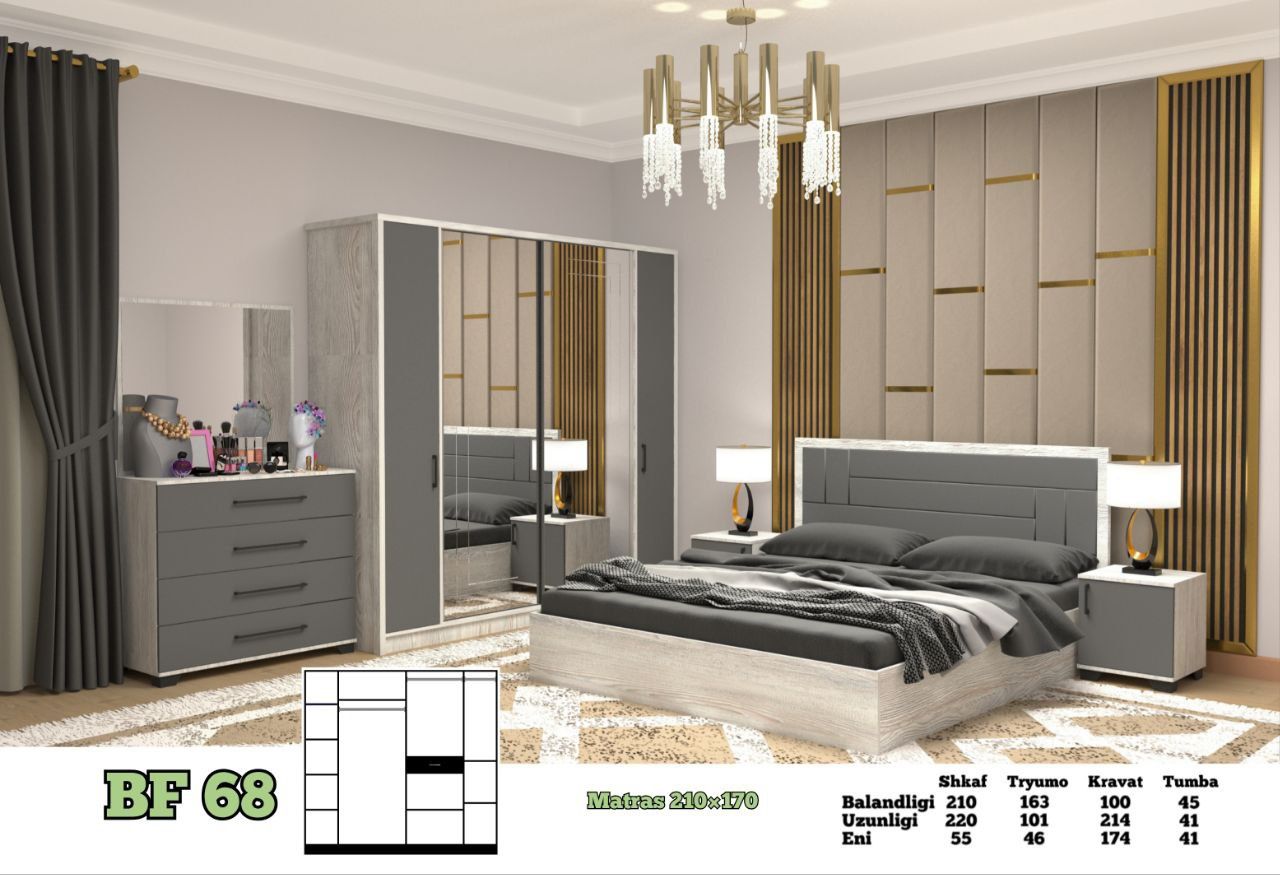 Спальный гарнитур от Comfort Mebel в рассрочку через Zoodmal Anor Bank