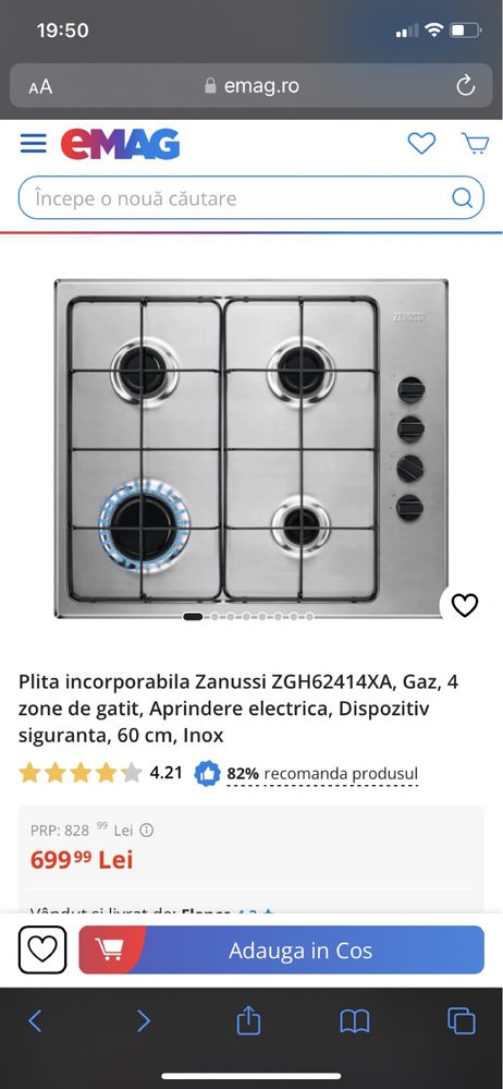 Plita incorporabila Zanussi NOUĂ