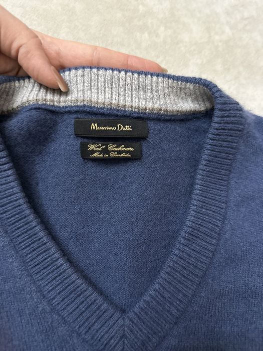 Massimo Dutti мужской пуловер шерсть и кашемир L размер