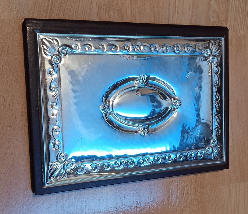 Agenda telefon deosebita made in Italia, placheta argintie pentru foto