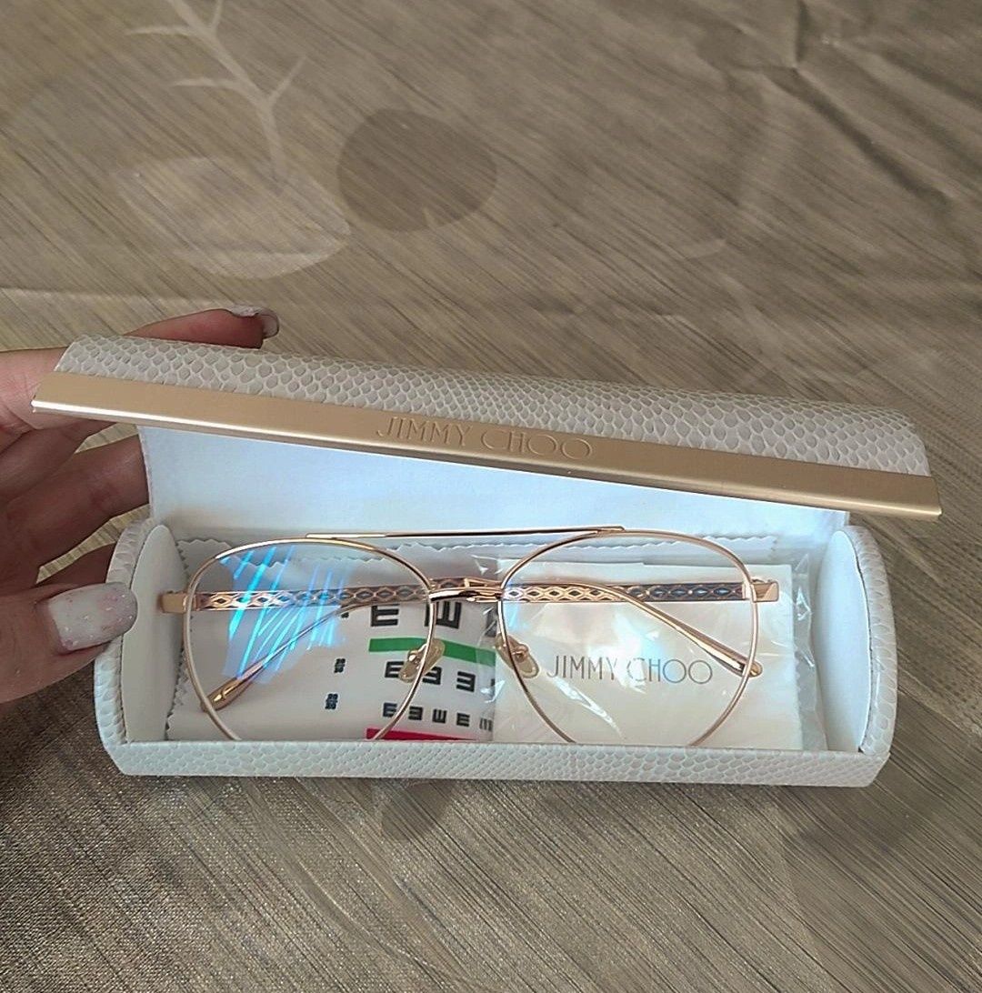 Златиста рамка за очила JIMMY CHOO