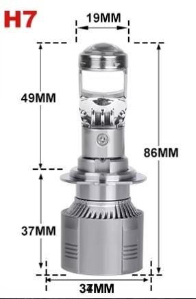 Лед крушки с лупа А80 за фарове Н7 Canbus 12-24V 220W 30000LM 5700К