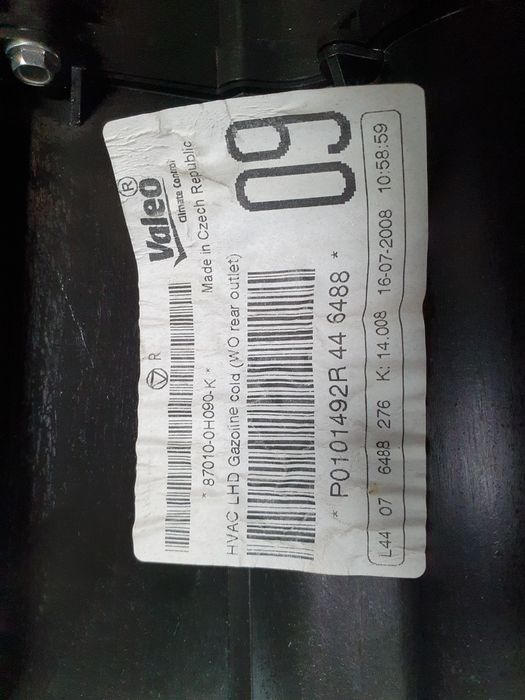 Carcasa aeroterma completa TOYOTA AYGO (_B1_) [ 2005 - > ] OEM 870100H