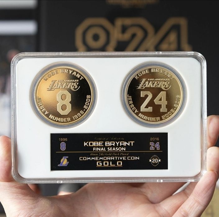 Коллекционные золотые  монеты в честь баскетболиста Коби Брайант