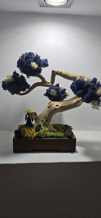 Bonsai din Pla printabil si licheni stabilizati