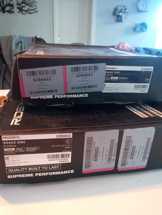 Discuri frana și pLacute ,fata/spate